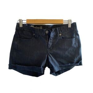 Madewell High Rise Black Denim Shorts Size 25
